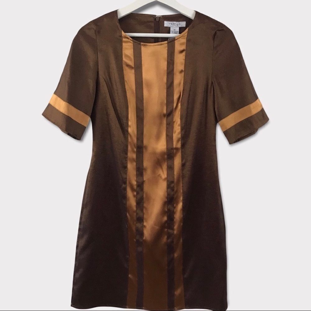 Vertigo Paris brown & gold dress size XS‎